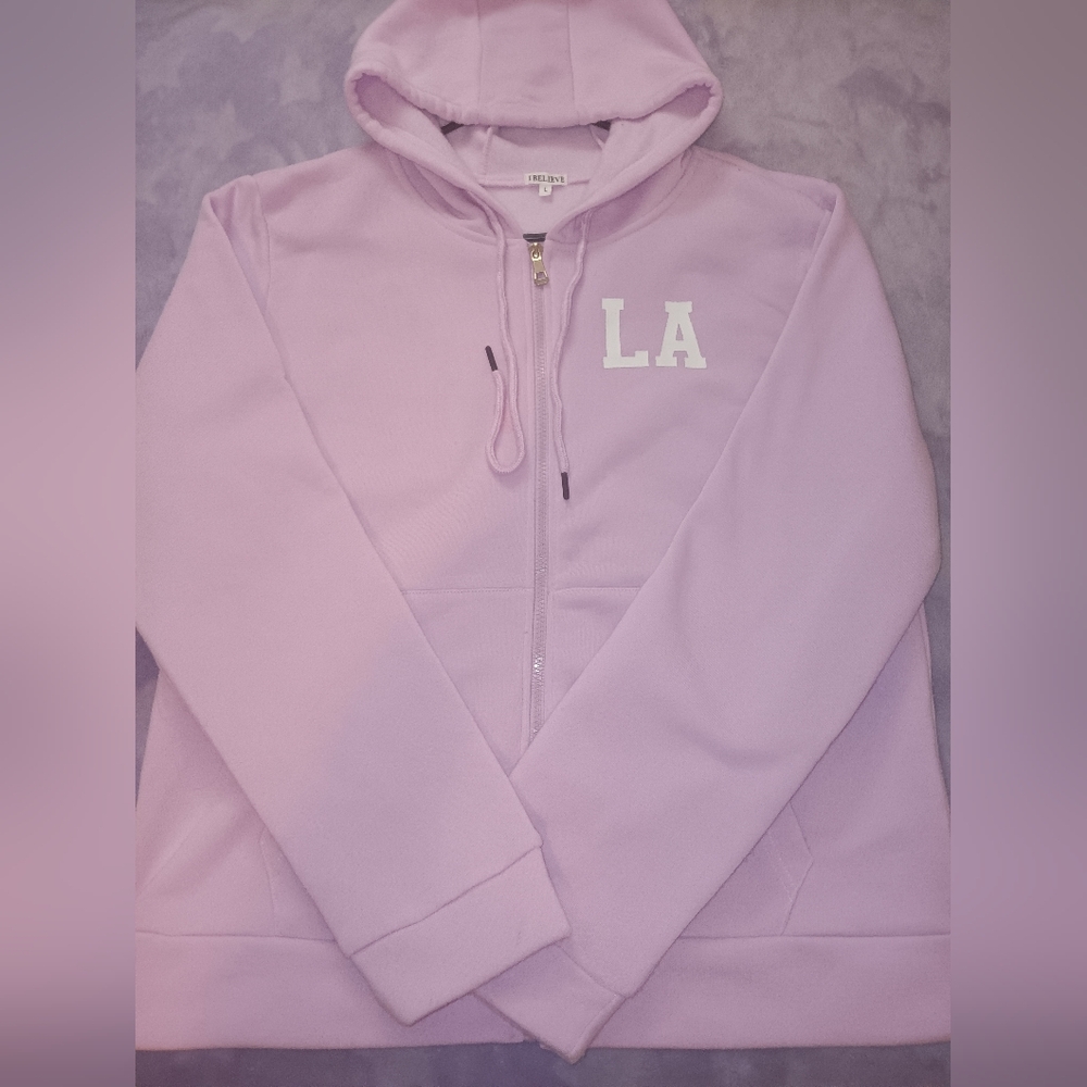 H&M Purple Varsity Jacket LA Design